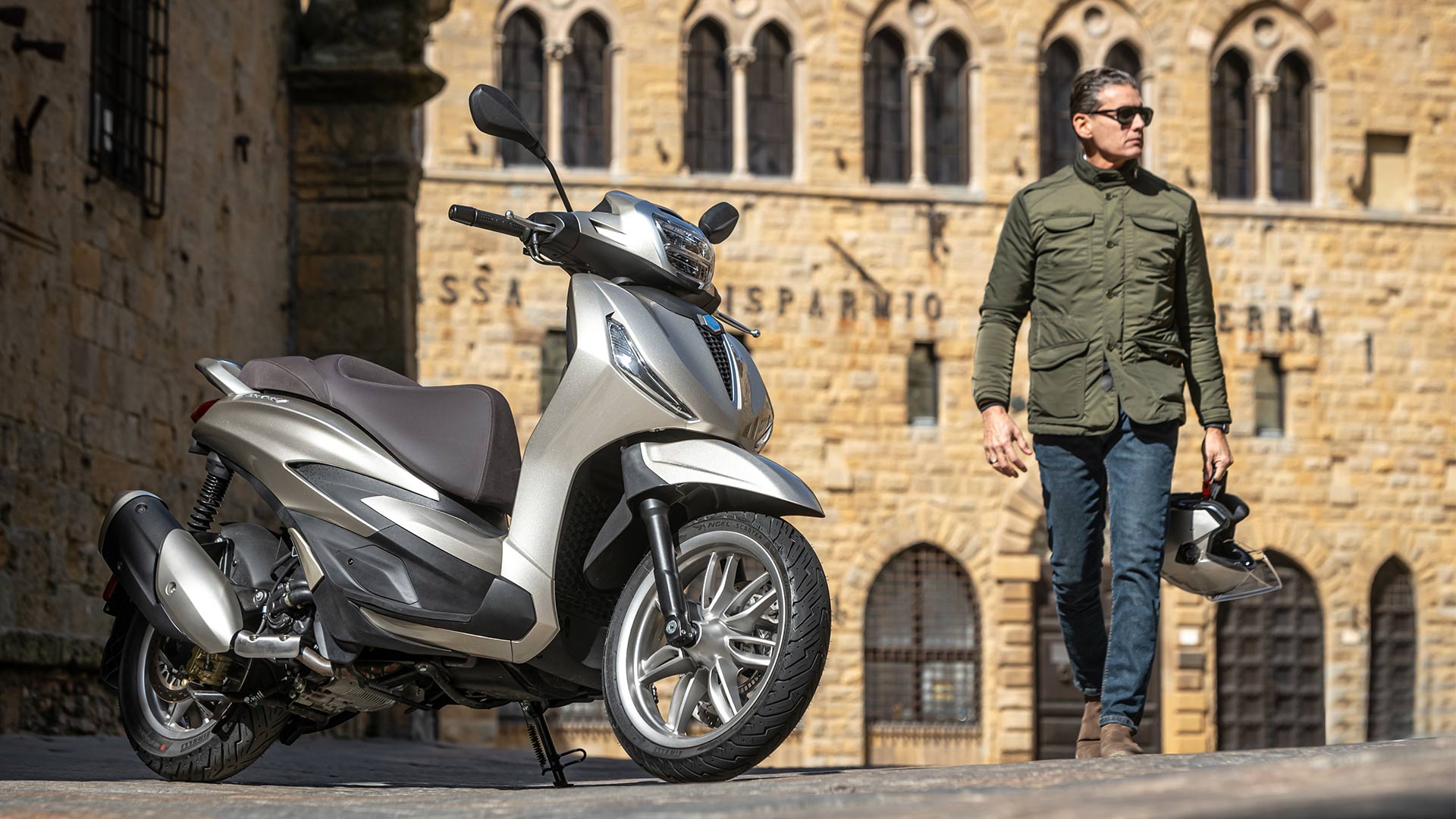 Telo Copri Compatibile Con Piaggio Beverly 250 / 125 Craftride M L Copertura Teloni Grigio A494788 0